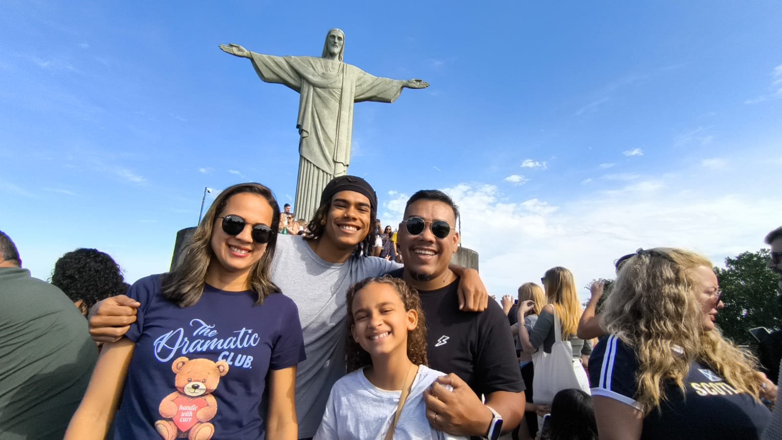 Passeio em família no Cristo Redentor, Rio de Janeiro